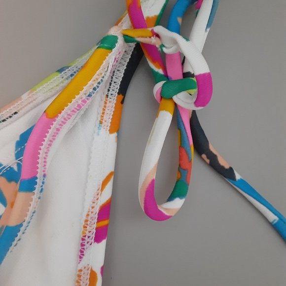 👙Xhilaration Target bikini colorful high leg side tie bottoms - Picture 5 of 8